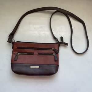 Stone & Co. Black and Brown crossbody w/ pockets EUC!